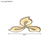 Modern Bauhinia Leaf Flush Light: Acrylic Led Ceiling Lamp For Living Room. Available In 3/5/9 -