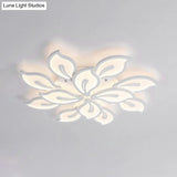 Modern Bauhinia Leaf Flush Light: Acrylic Led Ceiling Lamp For Living Room. Available In 3/5/9 -