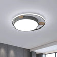 Modern Bear Head Led Flushmount Ceiling Light With Wood Accent - 18’/21.5’ Wide Cartoon Acrylic