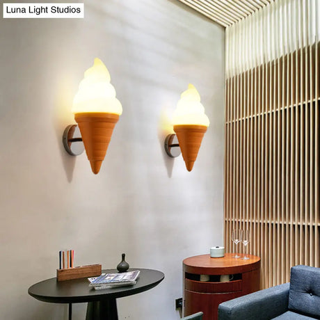 Modern Beige Plastic Sweet Corn Wall Light Sconce For Restaurant