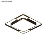 Modern Black Acrylic Ceiling Light Led Flush Mount - Warm/White/3 Color Living Room