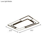 Modern Black Acrylic Ceiling Light Led Flush Mount - Warm/White/3 Color Living Room