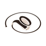 Modern Black Acrylic Led Ceiling Lamp - Number Shaped Flush Light For Kindergarten