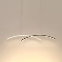 Modern Black And White Arc Ceiling Led Island Light For Living Room Black-White / 27 Warm