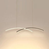 Modern Black And White Arc Ceiling Led Island Light For Living Room Black-White / 27 Warm