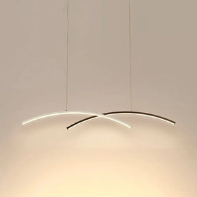 Modern Black And White Arc Ceiling Led Island Light For Living Room Black-White / 27 Warm