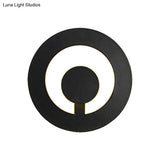 Modern Black And White Wall Sconce With Super Thin Design For Living Room Warm Light