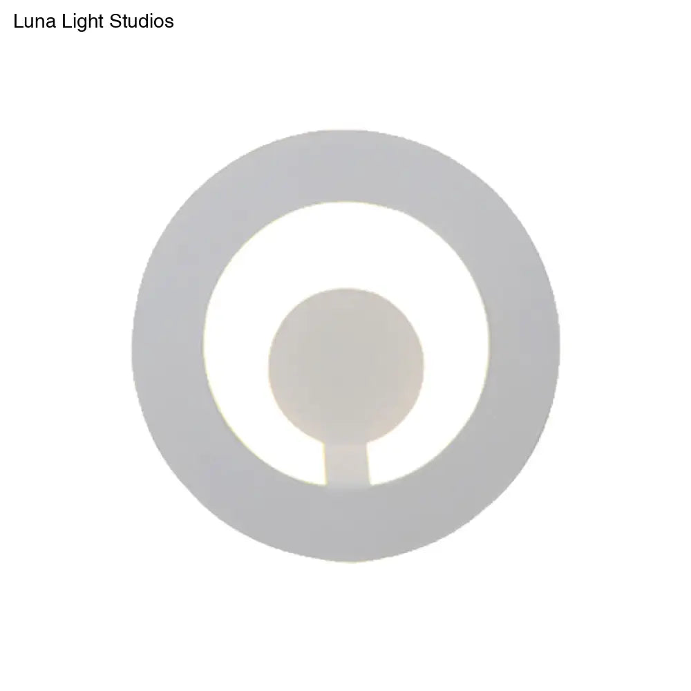 Modern Black And White Wall Sconce With Super Thin Design For Living Room Warm Light