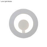 Modern Black And White Wall Sconce With Super Thin Design For Living Room Warm Light