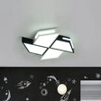 Modern Black And White Windmill Flush Lighting Led Ceiling Lamp Fixture (18’/23.5’ Wide)