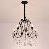Modern Black Bedroom Chandelier - 4/5 Light Crystal Stands Swag Hanging Ceiling Fixture 5 /
