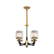 Modern Black & Brass Crystal Prism Chandelier – 4/6/12 Lights 4 /