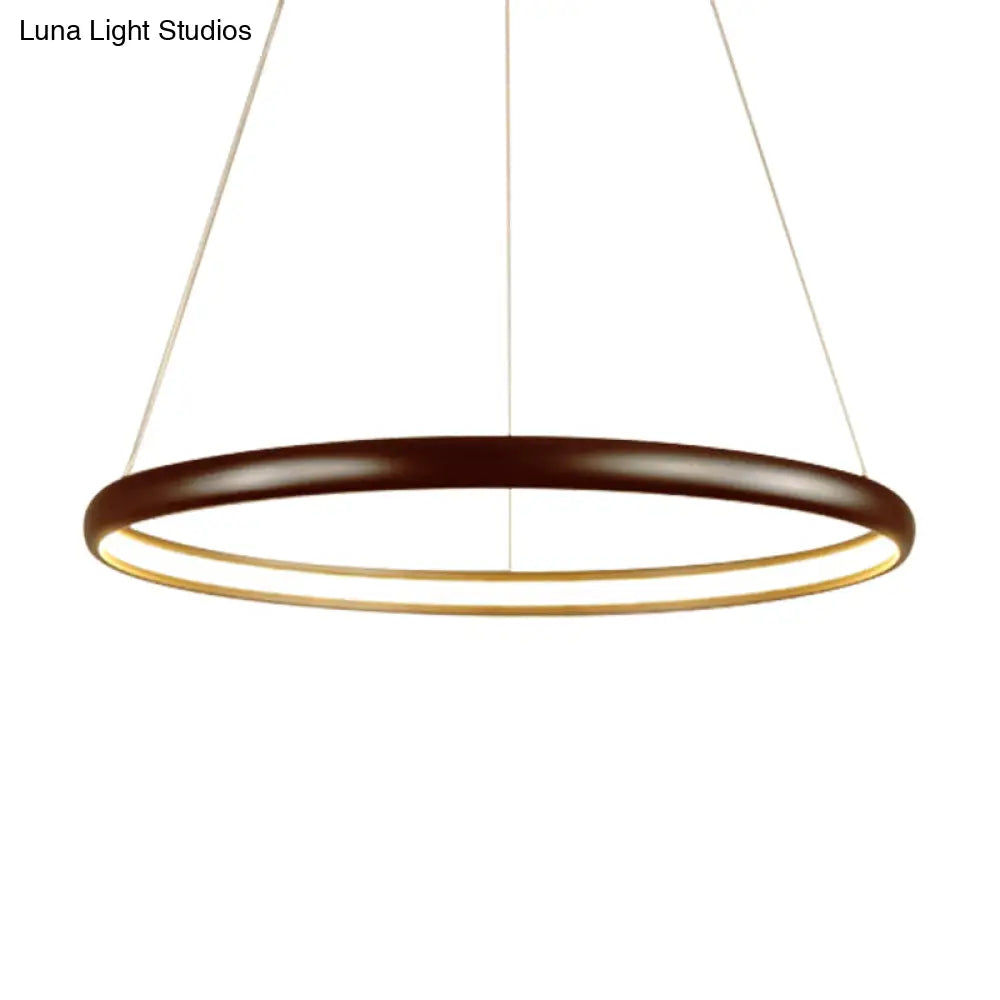 Modern Black Brown Gold Orbit Led Ceiling Light: 1/2/3-Light Acrylic Chandelier In Warm White