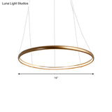 Modern Black Brown Gold Orbit Led Ceiling Light: 1/2/3-Light Acrylic Chandelier In Warm White