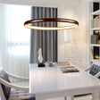 Modern Black Brown Gold Orbit Led Ceiling Light: 1/2/3-Light Acrylic Chandelier In Warm White