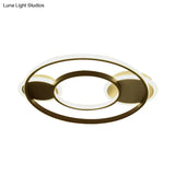 Modern Black Circle Flush Mount Led Ceiling Lamp For Child’s Bedroom