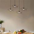 Modern Black Fish-Shaped Metal Pendant Ceiling Light For Dining Room / B