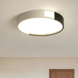 Modern Black Geometric Acrylic Shade Flush Mount Ceiling Light For Bedrooms / Third Gear Round