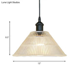 Modern Black Glass Cone Pendant Light For Stylish Living Room Decor