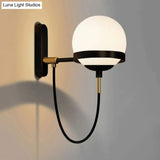 Modern Black/Gold Wall Sconce Light Fixture With Clear/Frosted Glass - Perfect For Living Rooms