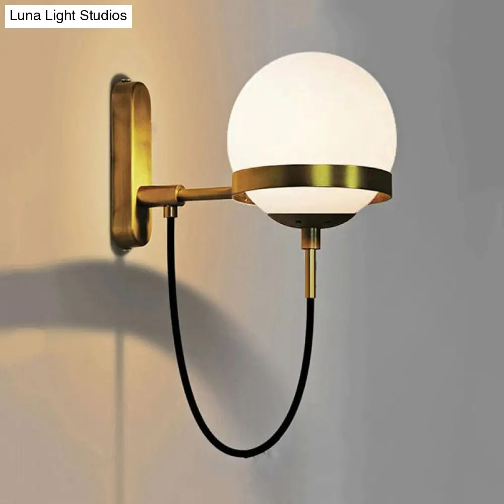 Modern Black/Gold Wall Sconce Light Fixture With Clear/Frosted Glass - Perfect For Living Rooms