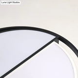 Modern Black Led Ceiling Lamp - Minimalist Acrylic Flush Mount Light In White/3 Color For Bedroom