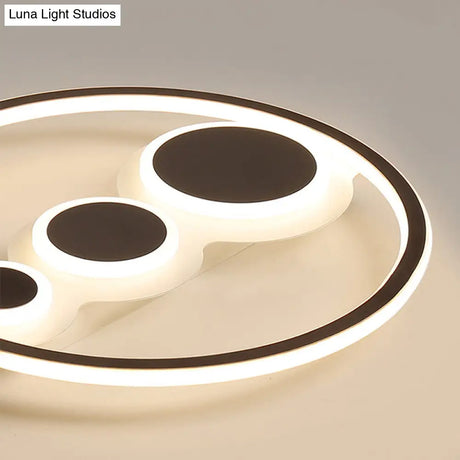 Modern Black Led Ceiling Light With Acrylic Lamp For Hotel Kitchen