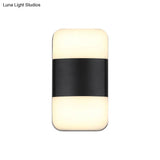 Modern Black Led Courtyard Wall Sconce Light Fixture