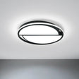 Modern Black Metal Led Ceiling Light For Study Room - Splicing Round Design / White