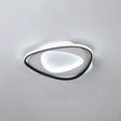 Modern Black Metal Led Triangle Flush Mount Ceiling Light For Bedroom / White 18