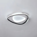 Modern Black Metal Led Triangle Flush Mount Ceiling Light For Bedroom / White 18