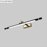 Modern Black Metal Led Vanity Sconce Light For Contemporary Bathroom