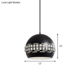 Modern Black Metal Pendant Ceiling Lamp With Minimalist Design