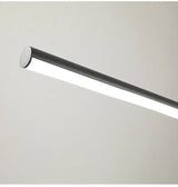 Modern Black Metal Stick And Ring Led Pendant Lamp For Dining Room Island