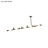Modern Black Open Bulb Island Light With 7/13 Metal Lights - Simple Ceiling Lamp
