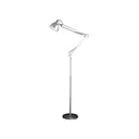 Modern Black/Silver Metallic Dome Shade Floor Lamp For Living Room With 1 Head Silver