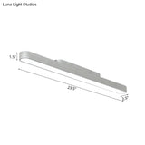 Modern Black/Silver Oval Led Flush Light For Office - 23.5’/35.5’/47’ Wide