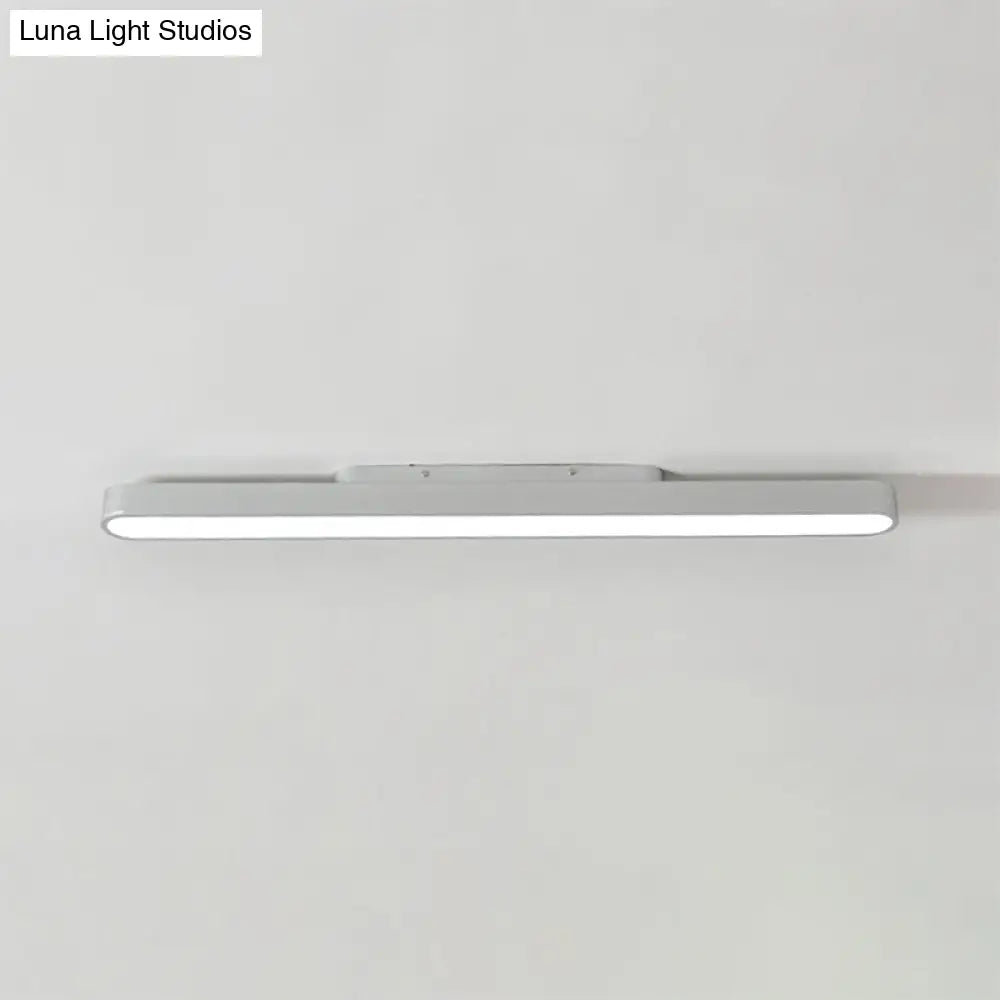 Modern Black/Silver Oval Led Flush Light For Office - 23.5’/35.5’/47’ Wide