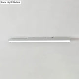 Modern Black/Silver Oval Led Flush Light For Office - 23.5’/35.5’/47’ Wide
