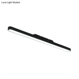 Modern Black/Silver Oval Led Flush Light For Office - 23.5’/35.5’/47’ Wide