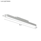 Modern Black/Silver Oval Led Flush Light For Office - 23.5’/35.5’/47’ Wide