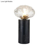 Modern Black Table Lamp With Crystal Shade - Ideal Reading Light