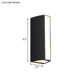 Modern Black Triangle Prism Led Wall Light In Warm/White - Small/Medium/Large Sizes