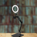 Modern Black Usb Fill-In Flash Light With Led Vanity Lamp For Mobile Phones - Stylish Metal Shade /