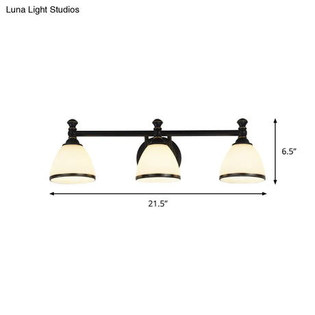Modern Black Vanity Sconce - Elegant Shower Room Wall Lighting Solution