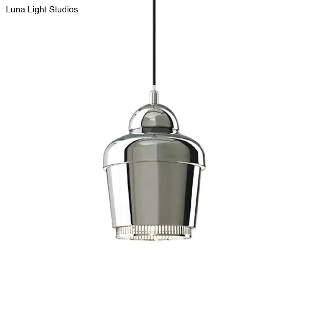 Modern Black/White/Chrome Jar Pendant Ceiling Light - Stylish Iron Hanging