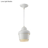 Modern Black/White/Chrome Jar Pendant Ceiling Light - Stylish Iron Hanging