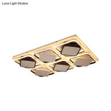 Modern Black & White Cube Led Flushmount Ceiling Light In 27.5’/41’ Sizes