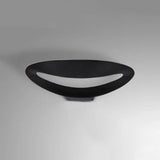 Modern Black/White Curved Shade Led Wall Sconce - Stylish Aluminum Lamp For Bedroom Black