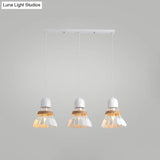 Modern Black/White Iron Dining Room Pendant Light With Rope And Round/Linear Canopy - Badminton
